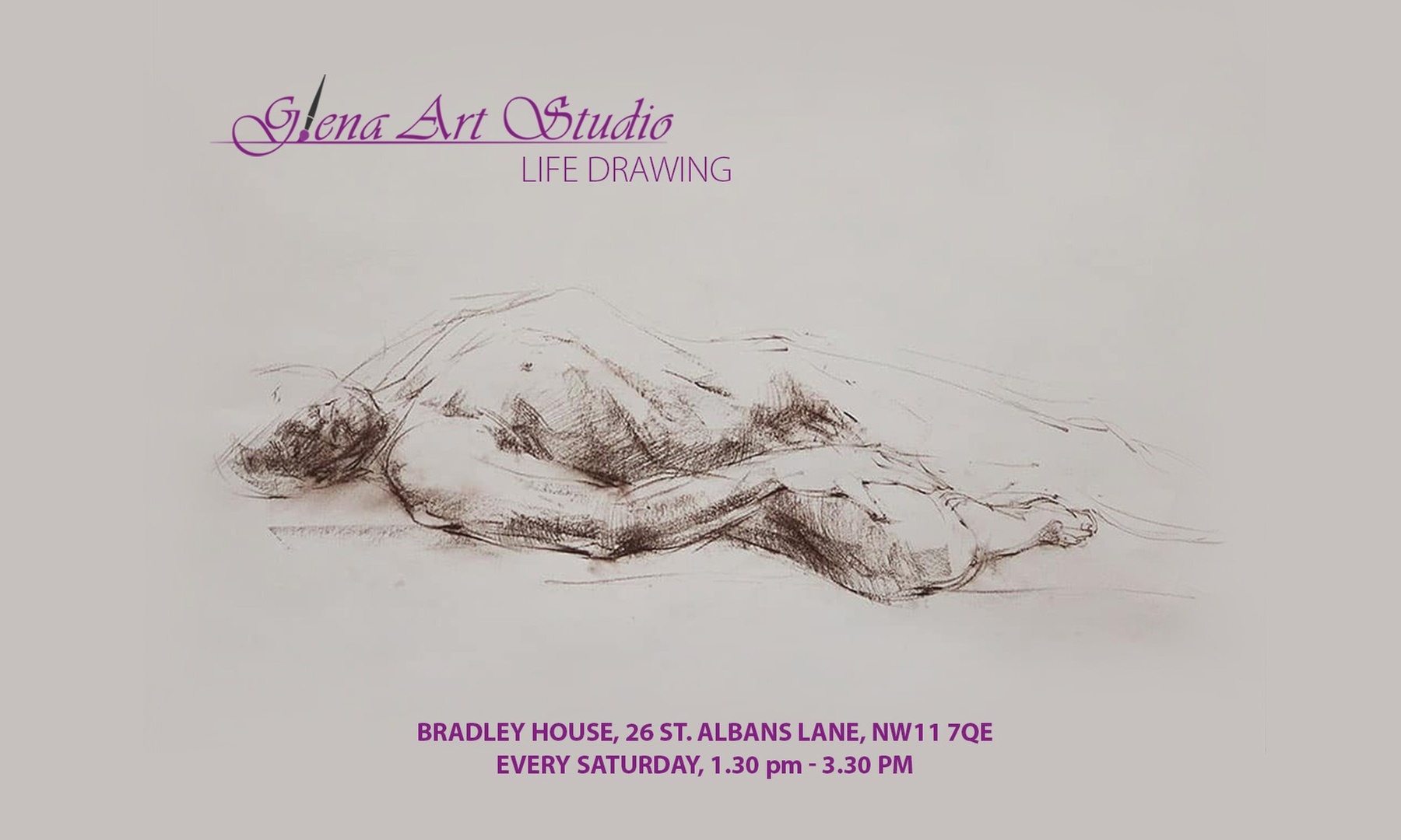 Two-Hour Tutored Life Drawing Art Class for One or Two