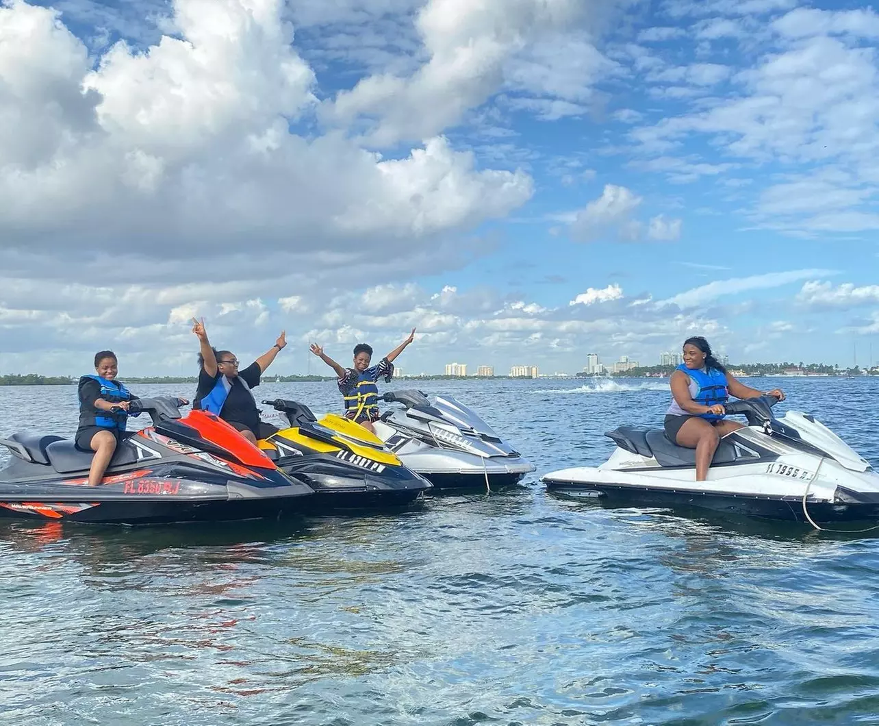 Miami Yacht Rental offers exciting jet skiing adventures with thrilling rides and up to 20% off for unforgettable Miami fun - Primary Image