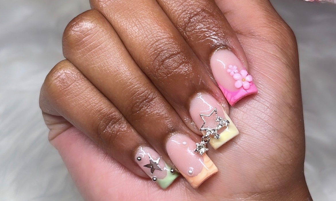 Medium Acrylic Set and Shorties Set with Unique Designs