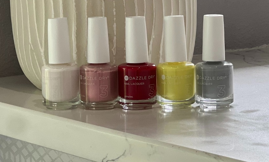 Image 2: Discover The Spa's Dazzle Dry Polish Manicure and Pedicure Options, with up to 30% off for an unmatched pampering experience