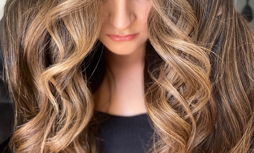 Image 1: All-Over Color, Haircut, Deep Conditioning & Blowdry, Balayage & More