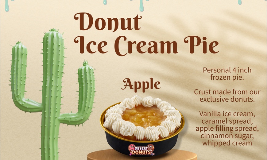 Image 2: 50% off One 4-Inch Donut Ice Cream Pie - 8 Flavors to Choose From