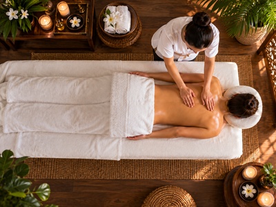 One 30-Minute Body Massage with Essential Oils & Hot Stones - Rain Spa