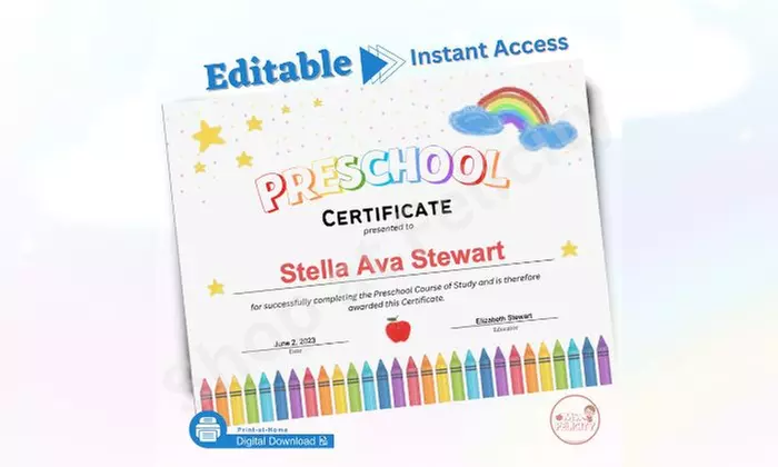 Editable Graduation Diplomas and Certificates for Kids