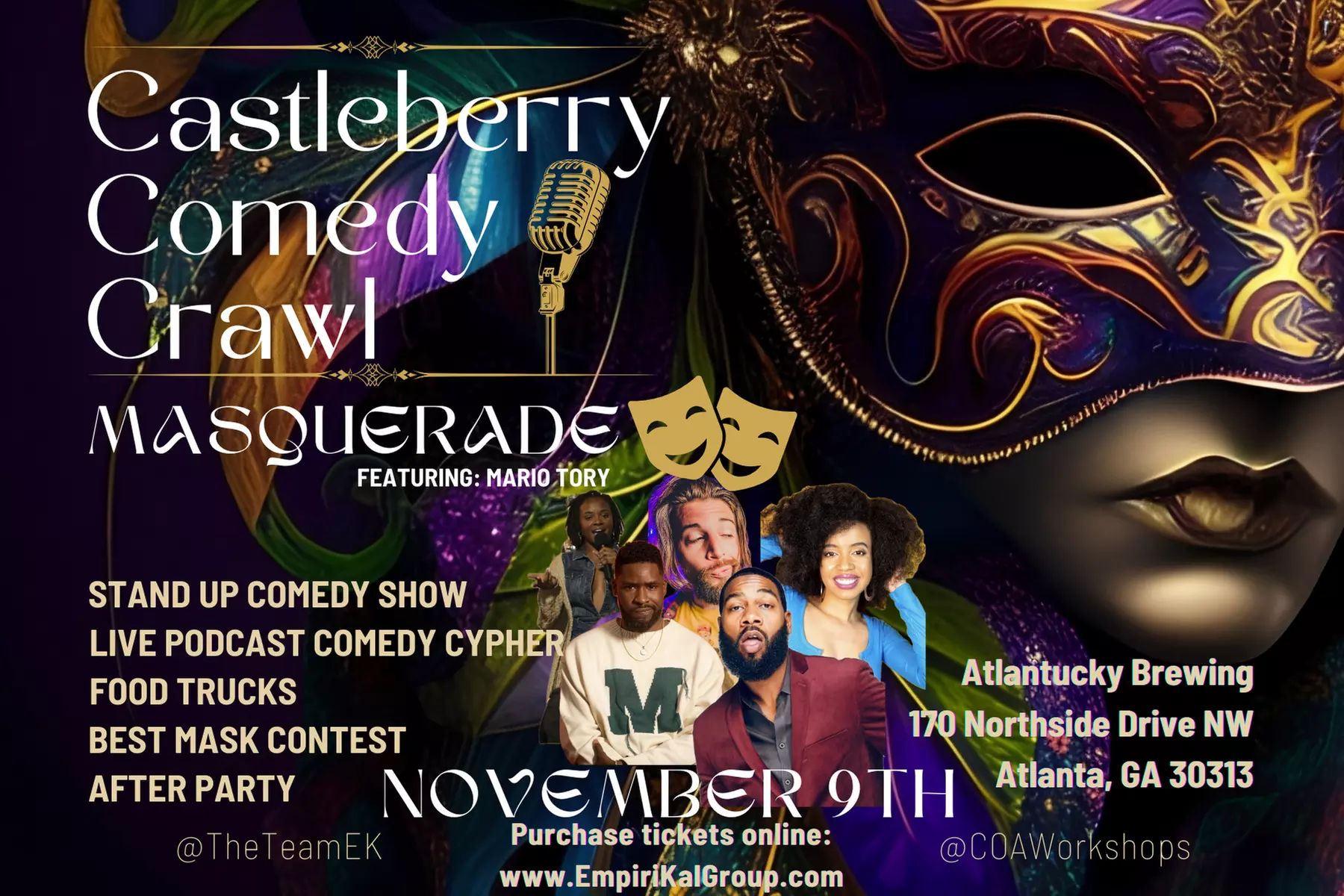 Castleberry Comedy Crawl: Masquerade on November 9, 2024 - Second Medium