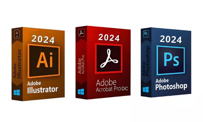 Adobe Acrobat Photoshop Illustrator 2024 Windows Version – Lifetime License (Up to 90% Off) - Primary Image