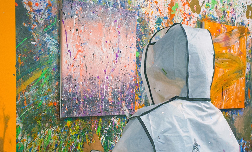 Image 5: Messy Splatter Paint Big Size-Wearing a Raincoat and Splashing Paint 