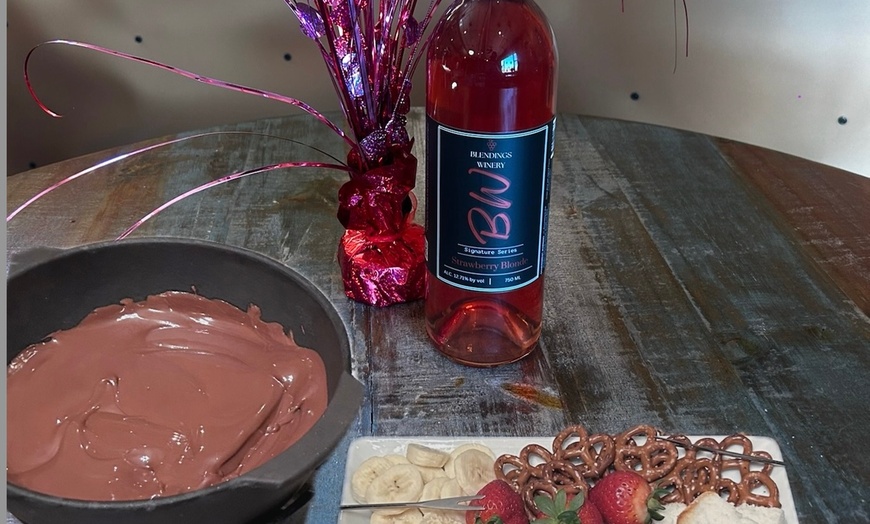 Image 1: Enjoy 2 Flights of 4 Wines & Chocolate Fondu- Wine Tasting & Chocolate