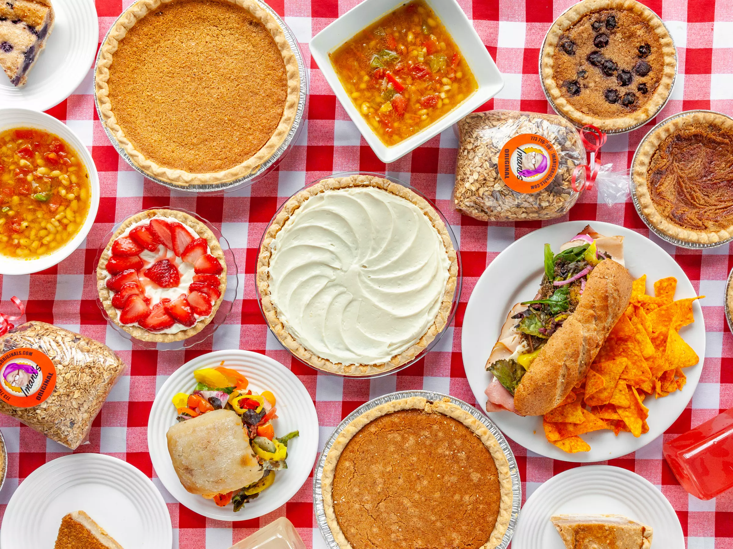 Enjoy Sandwich Meals with Soup, Pie & Drinks Options or Choose from 6'' Bean Pies @Imani’s Original Bean Pies -Up to 54% - Primary Image