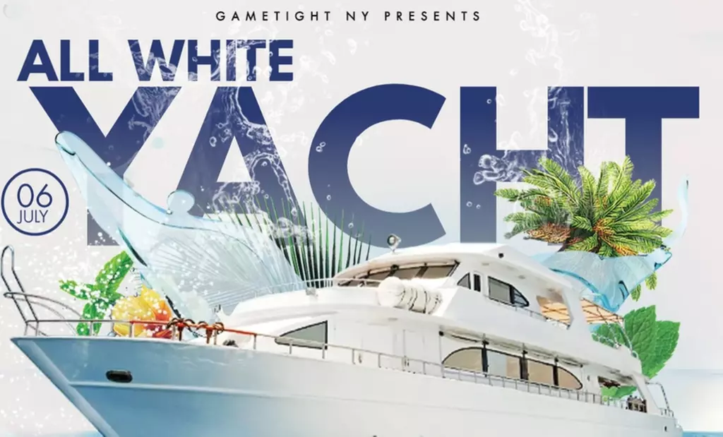 Up to 20% Off on All White NYC Majestic Princess Yacht Party Cruise at Game Tight New York - Primary Image