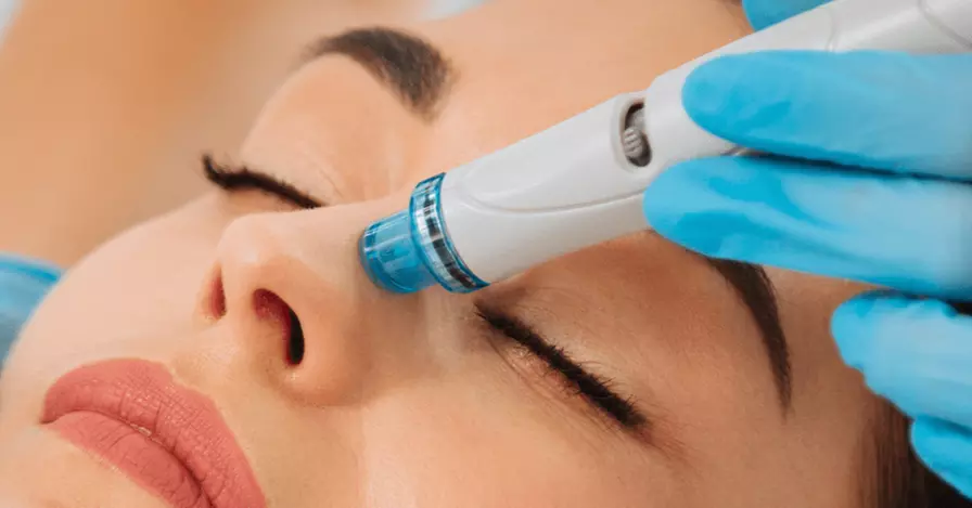 Experience Aurora Med Spa's revitalizing HydroFacial options, including add-ons, with up to 30% off for glowing skin. - Primary Image