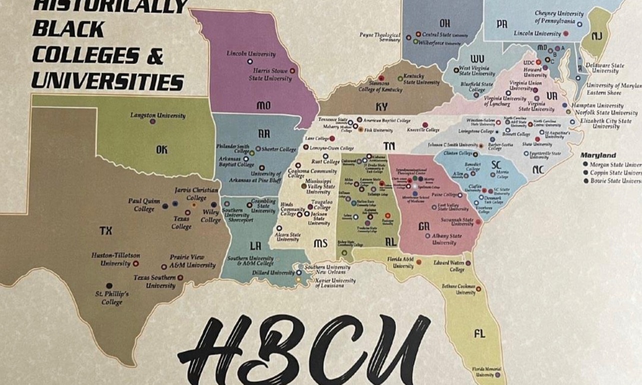 Discover the HBCU Map in Beautiful Custom Decor