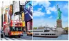 Express Sightseeing Bus Tour with Statue of Liberty Boat Cruise Combo for 1, 2, 3, 4, 5, or 10 (Up to 62% Off)