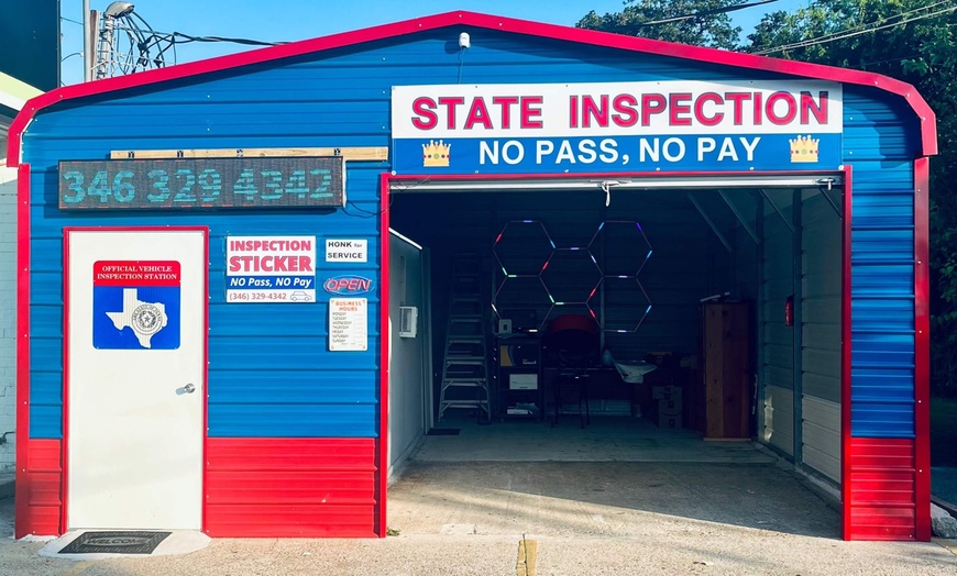 Image 5: Up to 84% Off on Inspection Sticker/Emission Test at State Inspection King  Cheap Car Inspección Auto Sticker