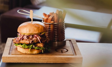 For One: Burger with Fries or Pizza and Cocktail, Wine or Beer - Q Shoreditch