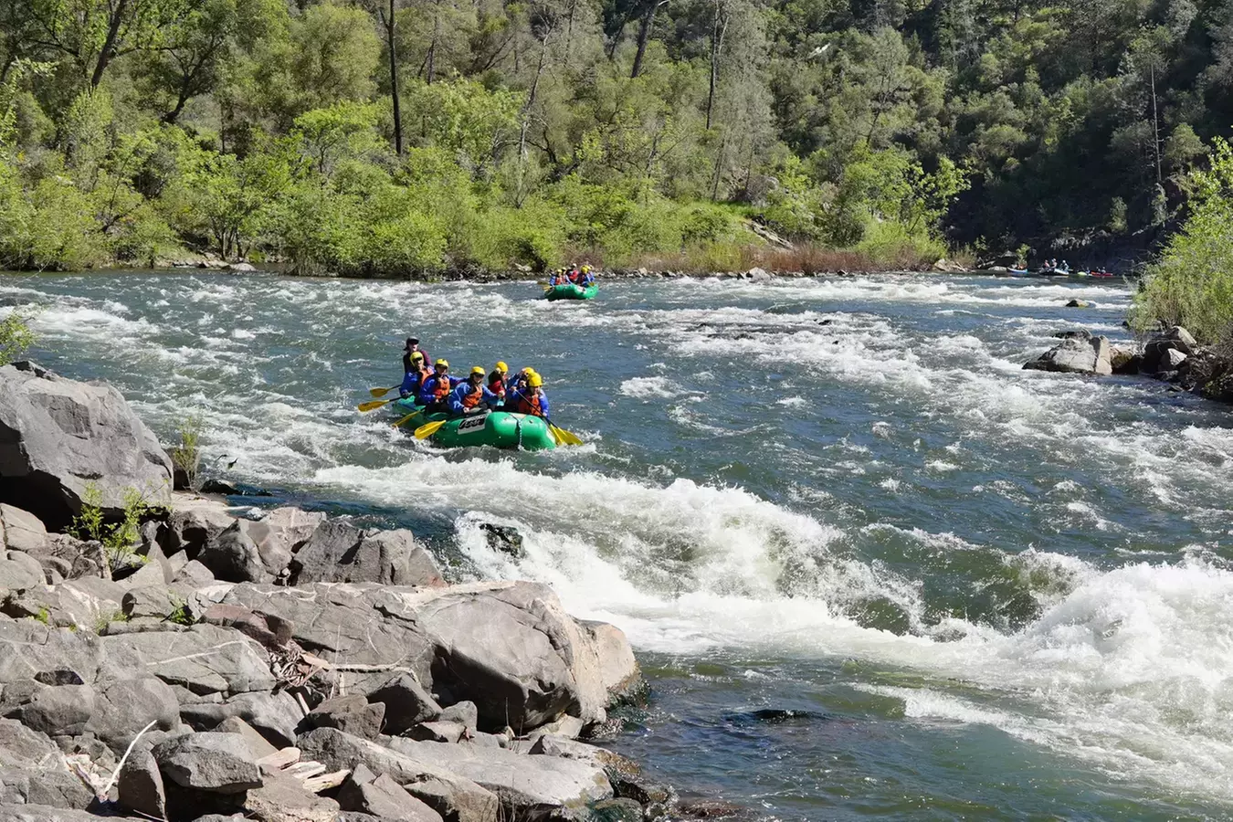 Lower Gorge Rafting Trips with Scenic River Views in California