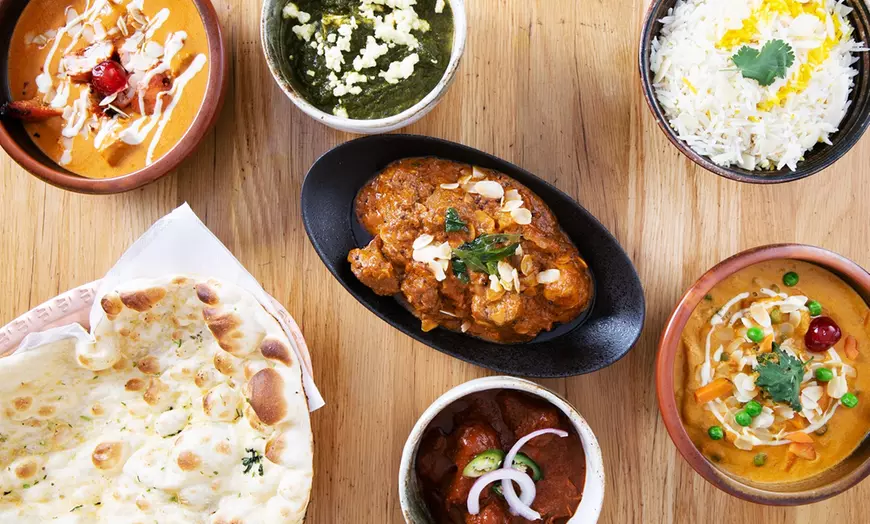 Image 1: Three-Course Indian Meal + Wine
