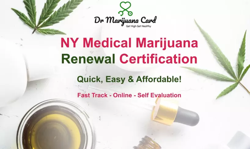 Dr Marijuana Card offers quick online renewal for NY medical marijuana card with up to 34% off, ensuring fast certification - Primary Image