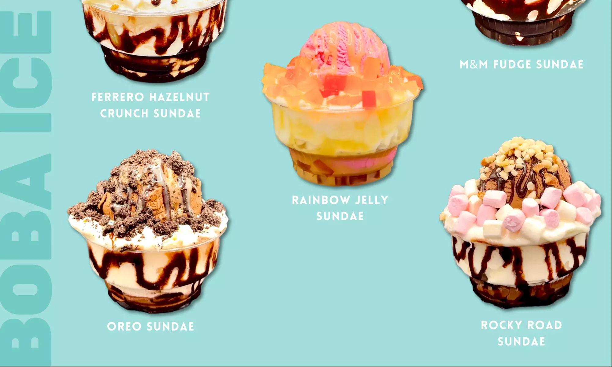 Two or Four Bubble Teas or Boba Ice Creams with Choice of Toppings