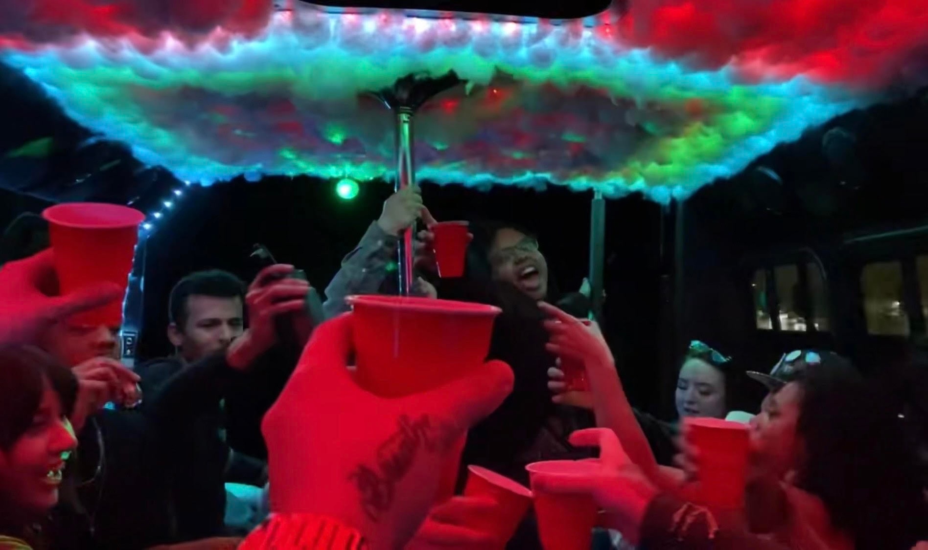5-hour party bus experience with one stop included