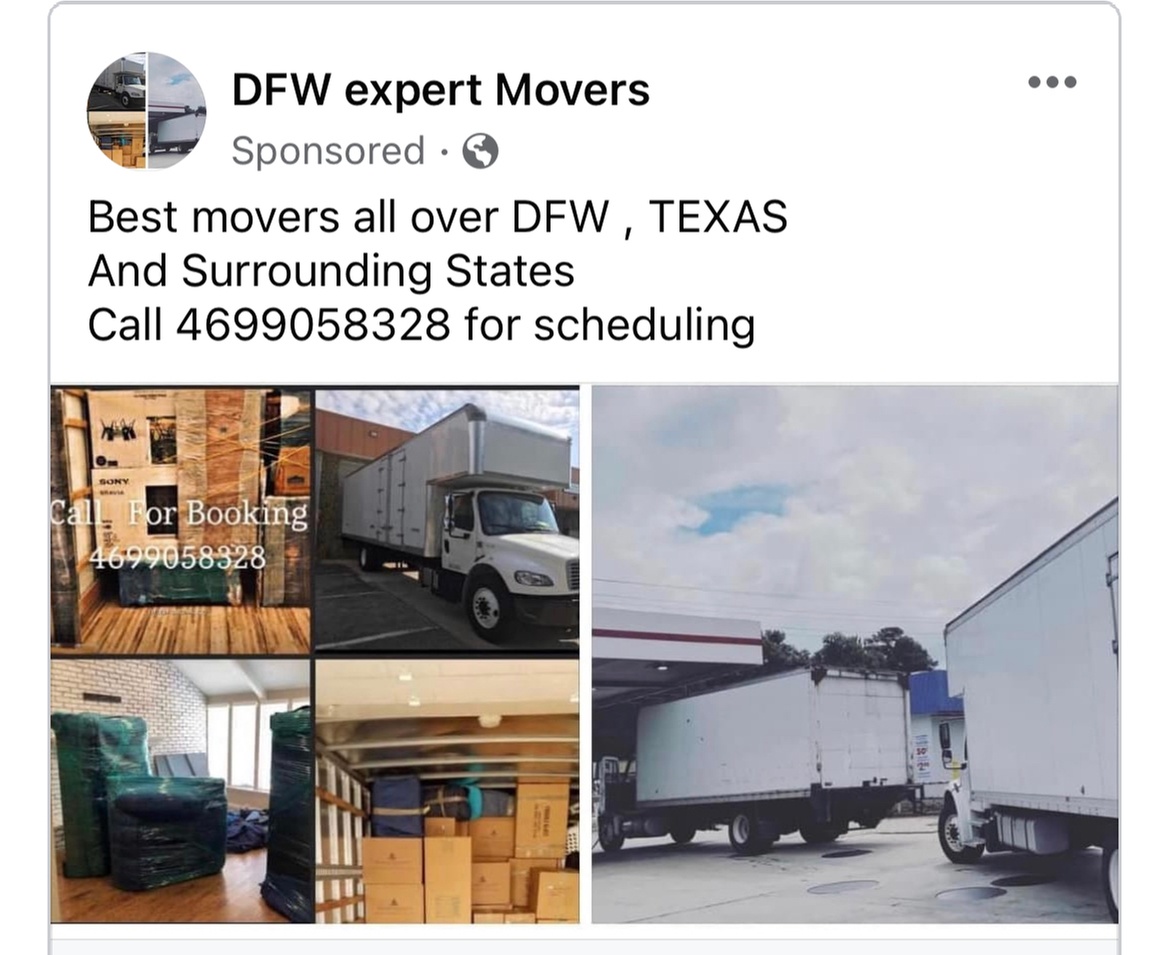 Experience seamless relocations with Dfw Expert Movers offering reliable moving services with two movers and up to 12% off - Primary Image