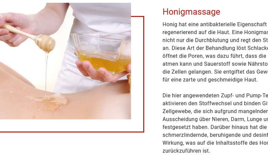 Image 1: Erlebe 1x / 3x eine wohltuende 60-minütige Honig-Massage für 1 Person