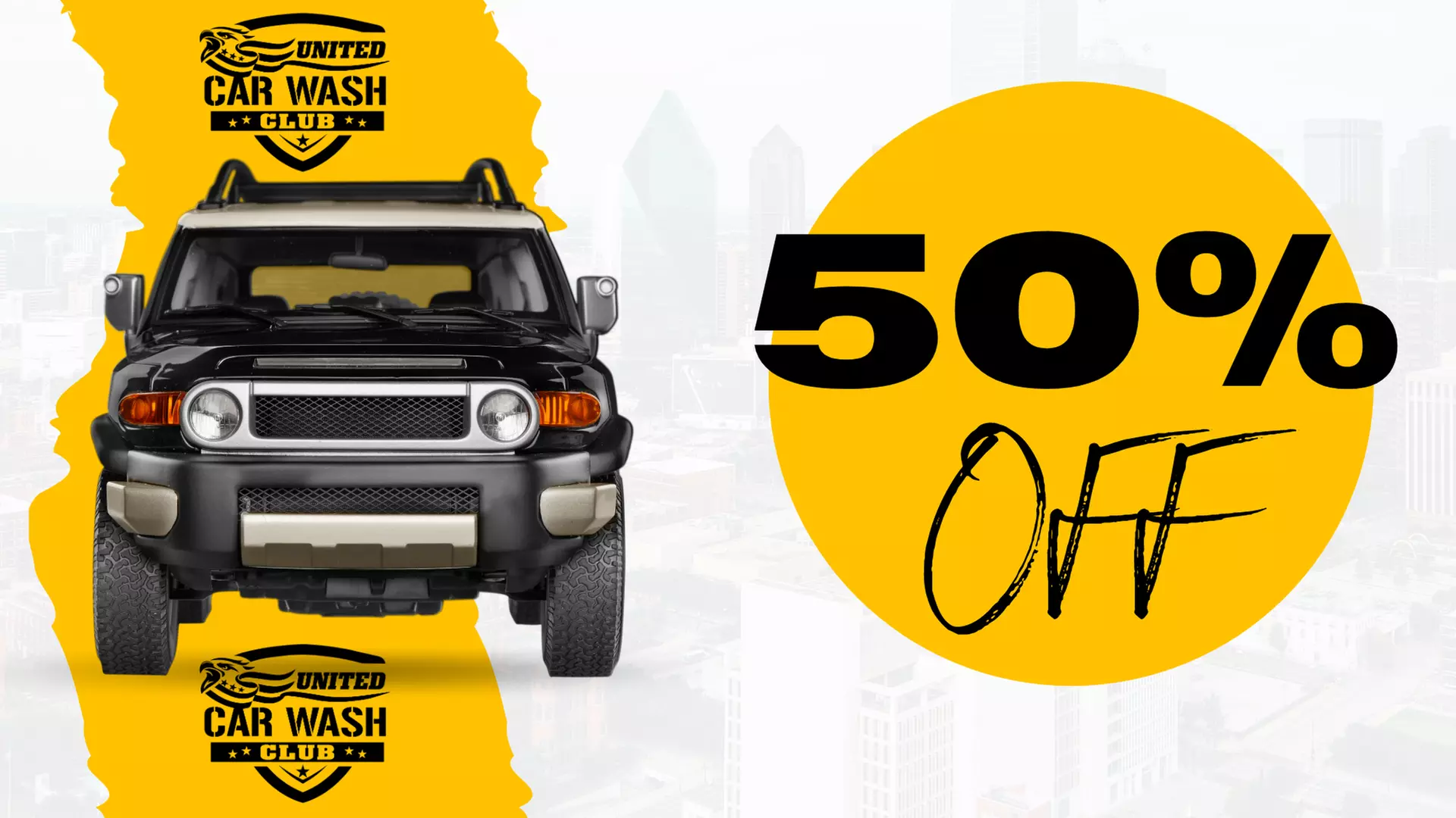 Up to 50% Off on Exterior Car Wash at United Car Wash Club - Garden City - Primary Image