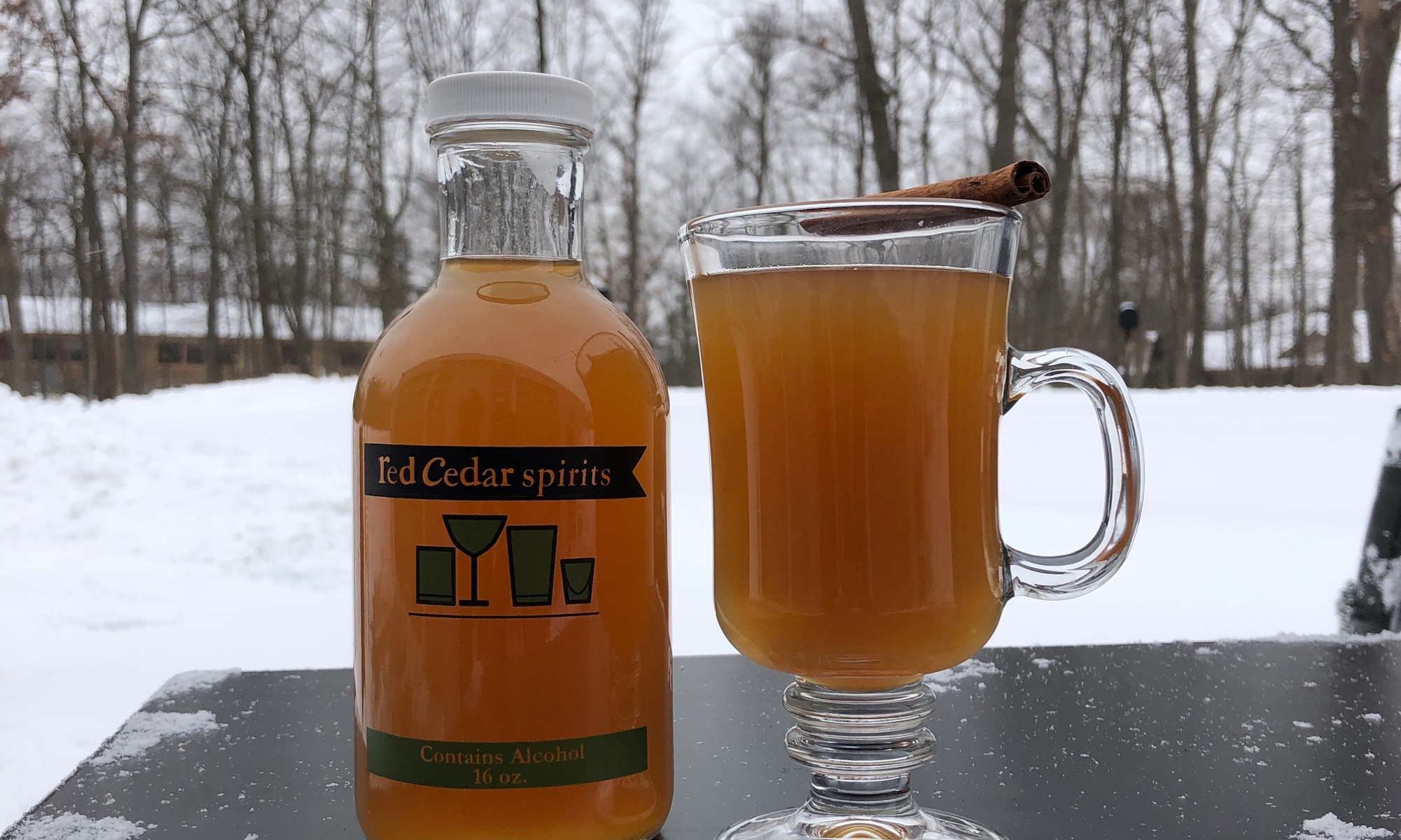 Distillery tours and tastings for 2 or 4 with Red Cedar Spirits rocks glasses