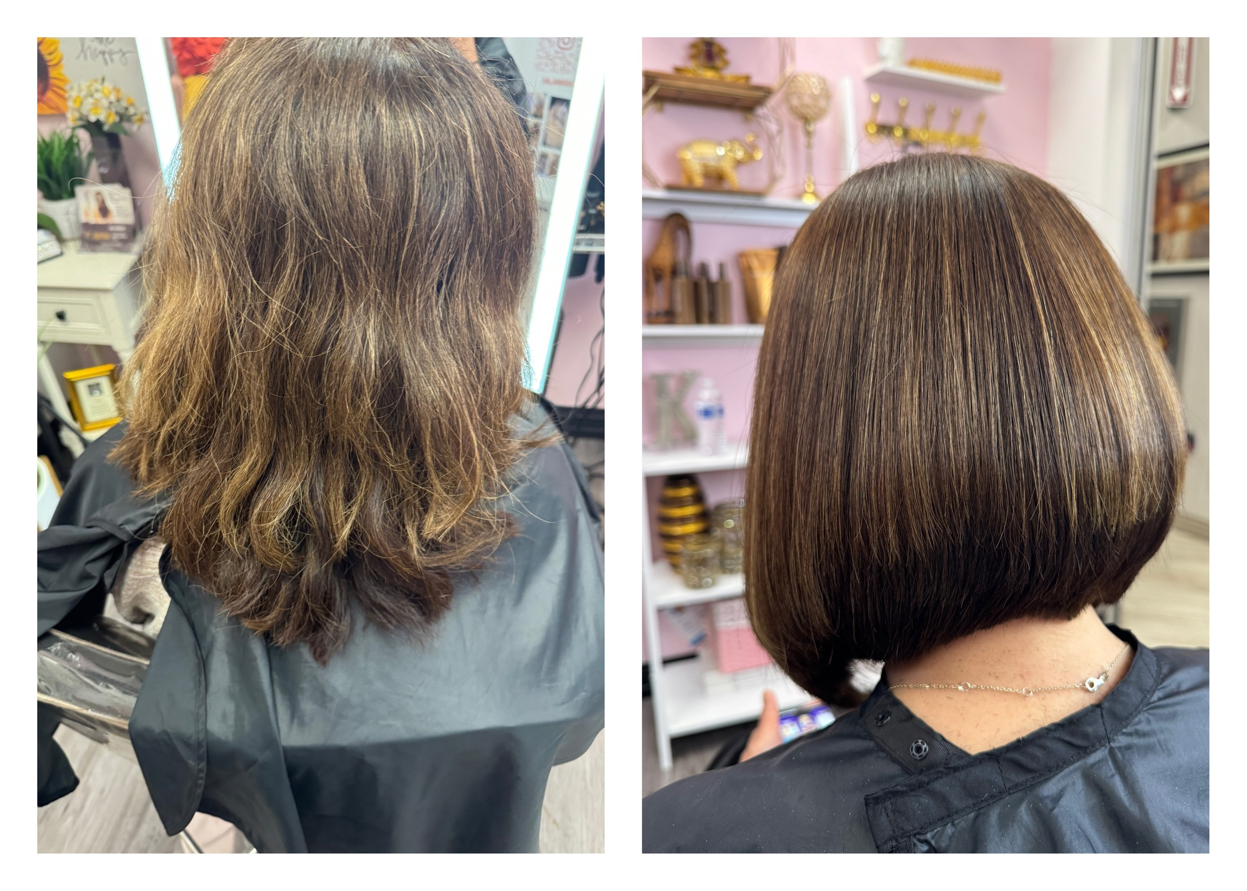 Achieve frizz-free hair with Karina jax hair studio's Brazilian Blowout or Haircut Combo, up to 49% off - Primary Image