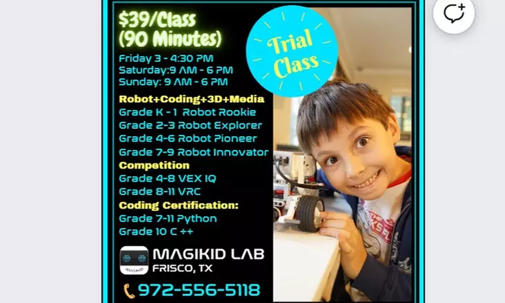 Up to 68% Off on Digital Media Class at Magikid Robotics Lab Frisco - Primary Image