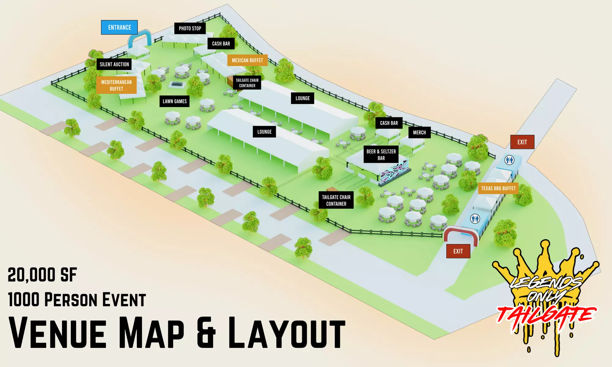 Legends Only Tailgate - Notre Dame @ Texas A&M on August 31, 2024 - Second Medium