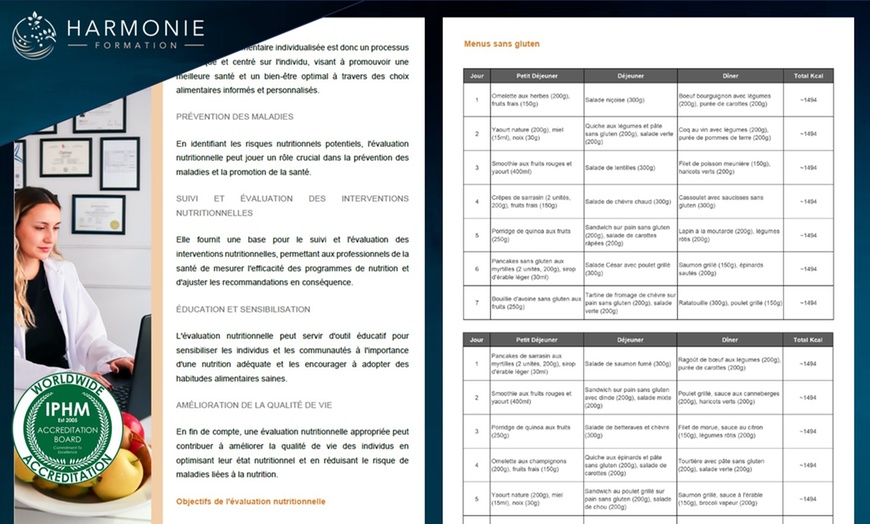 Image 3: Formation en ligne en nutrition avec Harmonie Formation
