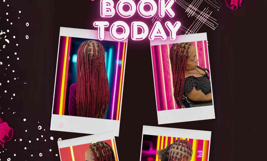 Image 1: Gorgeous Look with Small, Medium, or Large Knotless Braid Sessions at Styled by Kendra (Up to 30%Off)