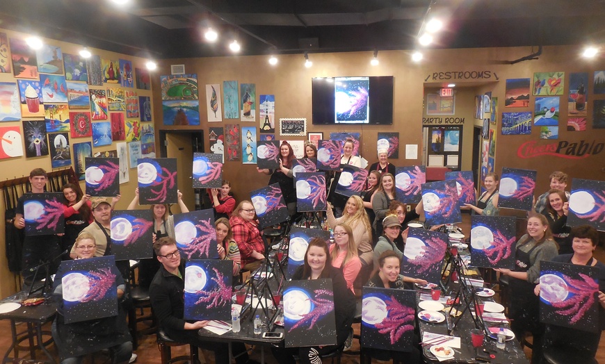 Image 7: Unleash Your Inner Artist at Painting Class w/ Chips & Bottled Water for 1 or 2 at Cheers Pablo at Up to 38% Off
