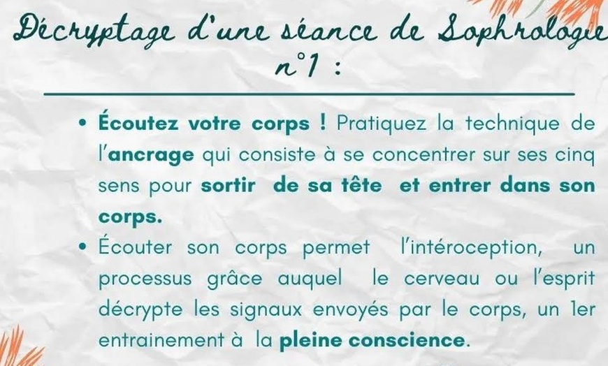 Image 5: Jusqu'à 36% de remise sur Session de méditation chez Chrystelle PINCEMAIL Sophrologue