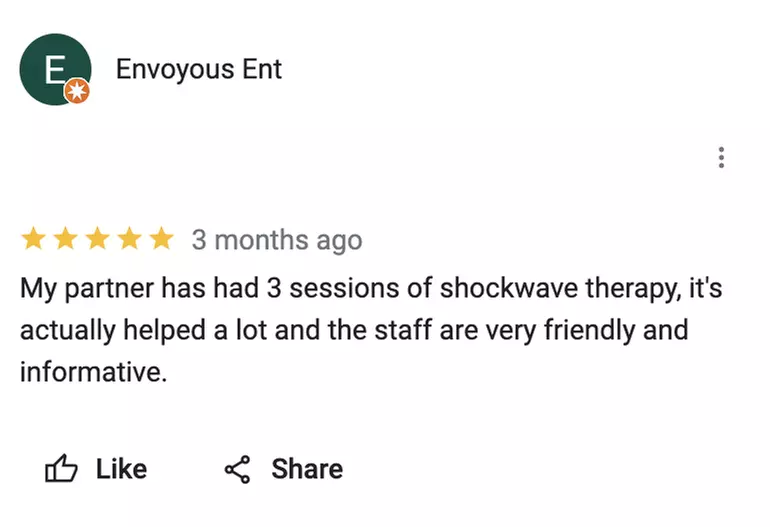 One or Three Sessions Shockwave Therapy for Erectile Dysfunction