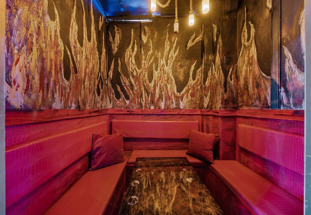 Choice of Private Rooms: Fire, Rose, Mirror, Gold, or VIP Cigar Lounge