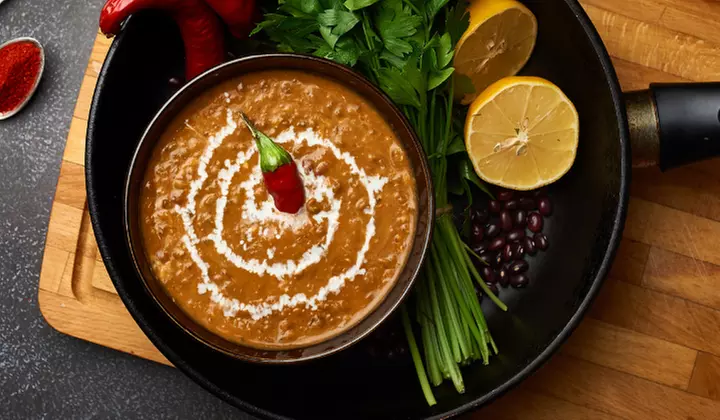 Indian Meal for 2; 1 Appetizer, 2 Entrees with Rice, Naan & a Dessert