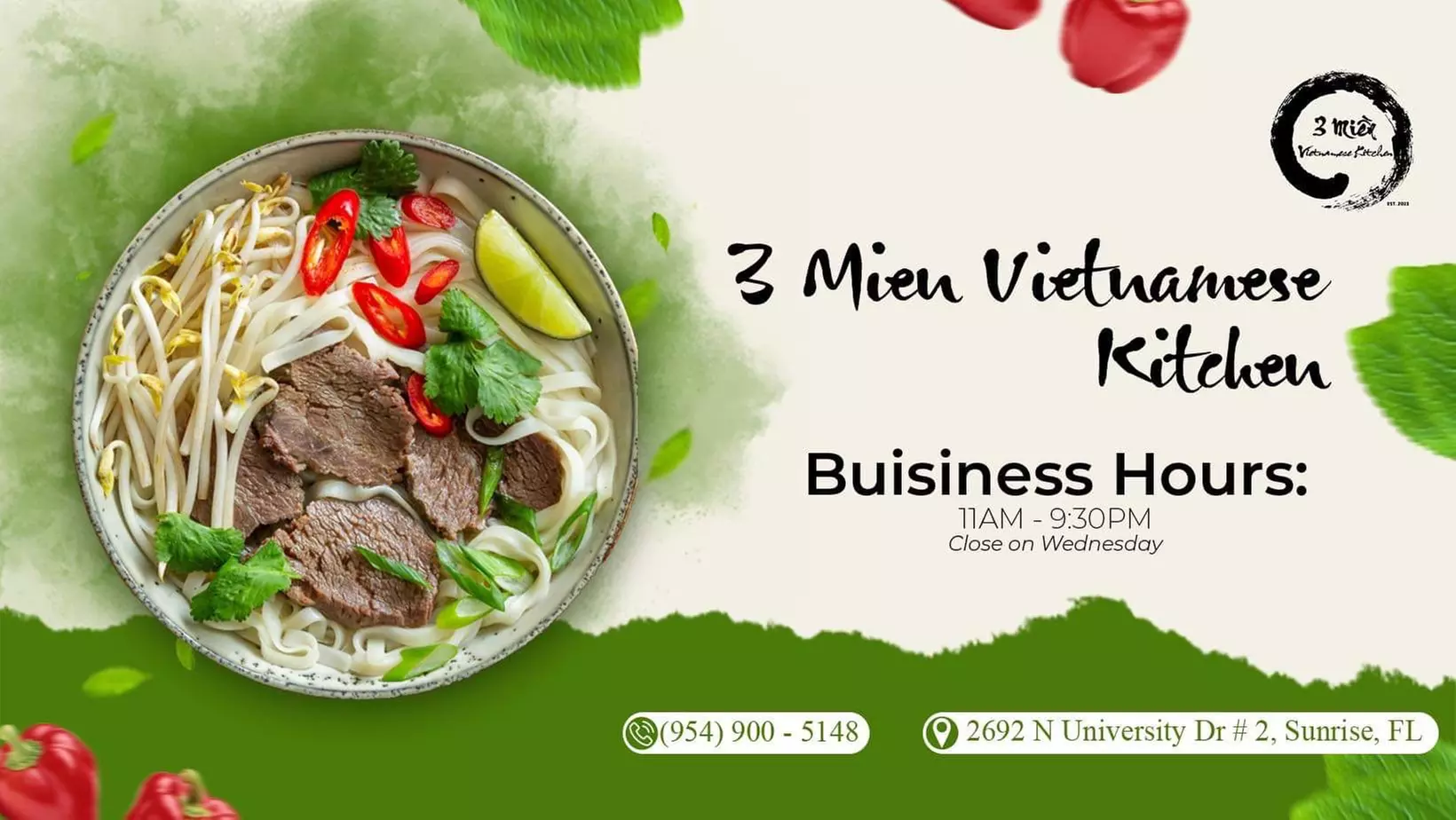 Up to 25% Off on Vietnamese Cuisine at 3 Mien Vietnamese Kitchen - Primary Image