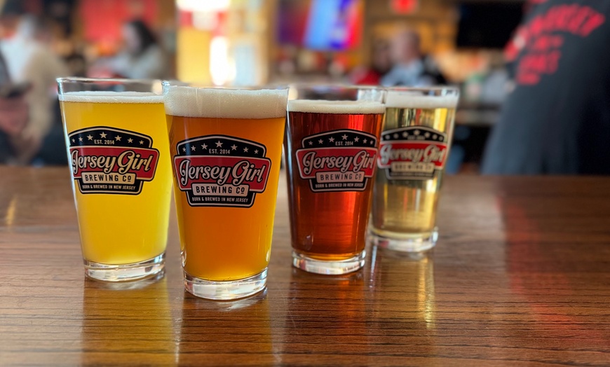 Image 6: Explore Jersey Girl Brewing's Beer Flight or Pint Experience with 32oz Crowlers and Up to 34% Discount