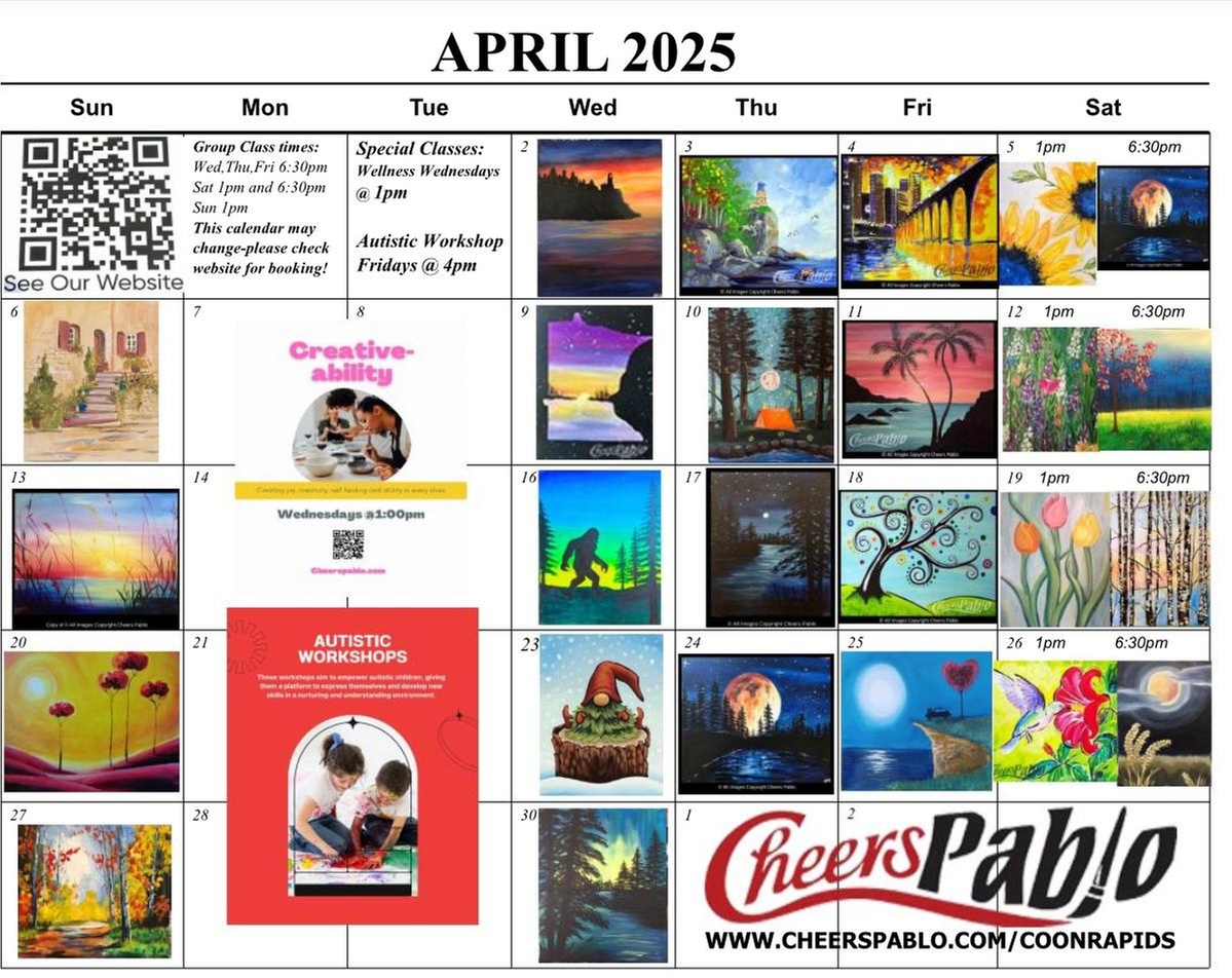 Unleash Your Inner Artist at Painting Class w/ Chips & Bottled Water for 1 or 2 at Cheers Pablo at Up to 38% Off