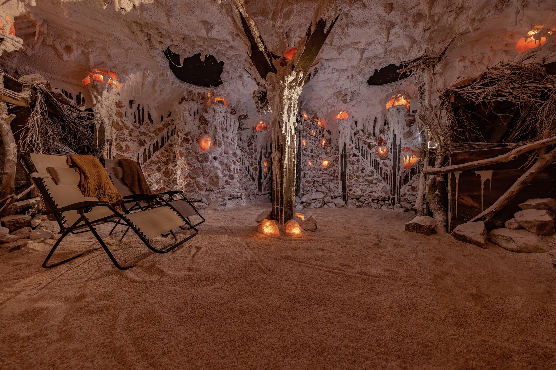 Relaxation or Ache Away Massage, Sauna, Himalayan Salt Cave, & More