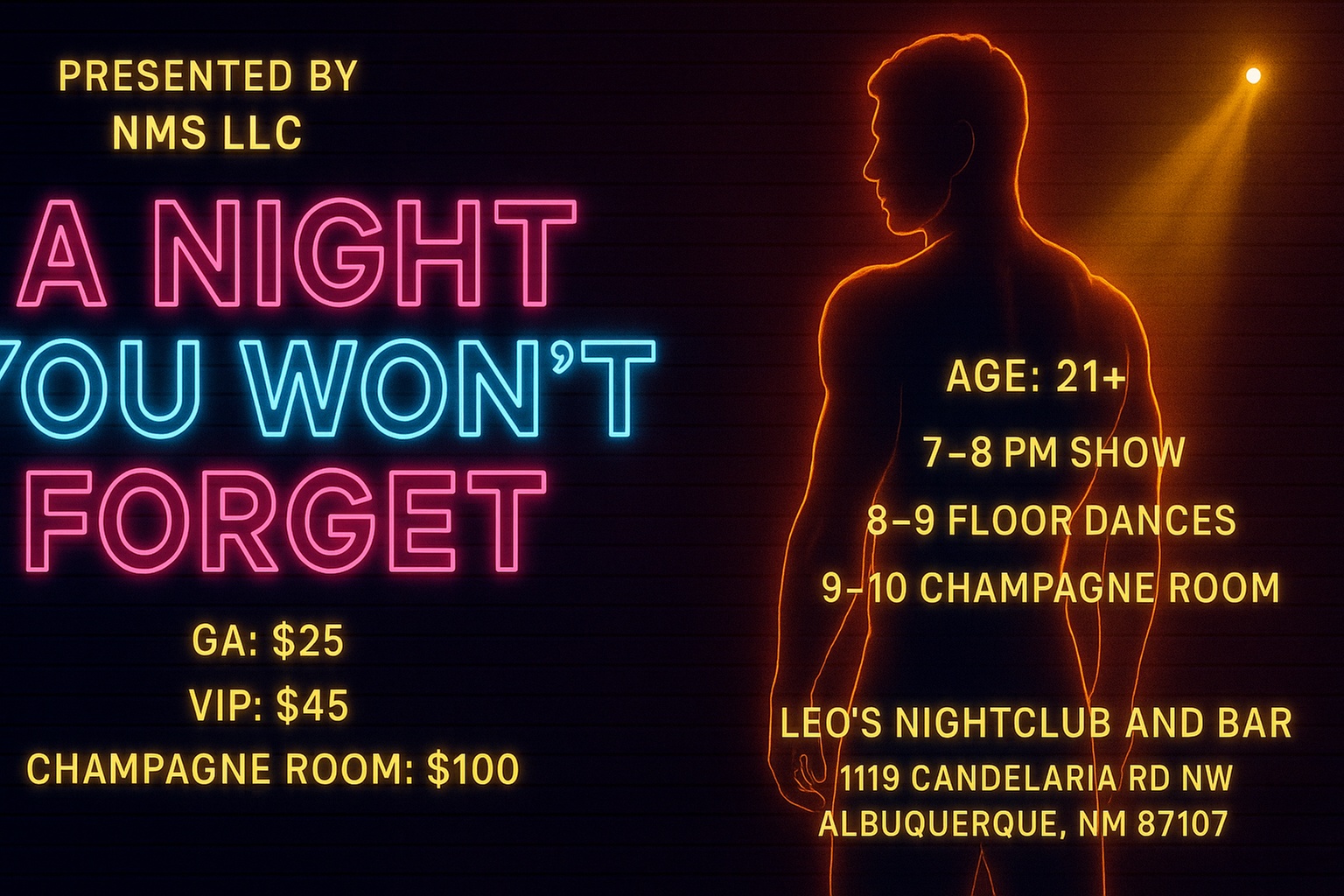 Your Night, Your Way – General Admission, VIP, or Champagne Room