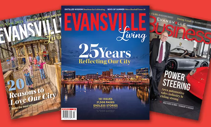 Delve into Evansville's vibrant culture with a 1 or 2 year subscription to Evansville Living Magazine, saving up to 50% - Primary Image
