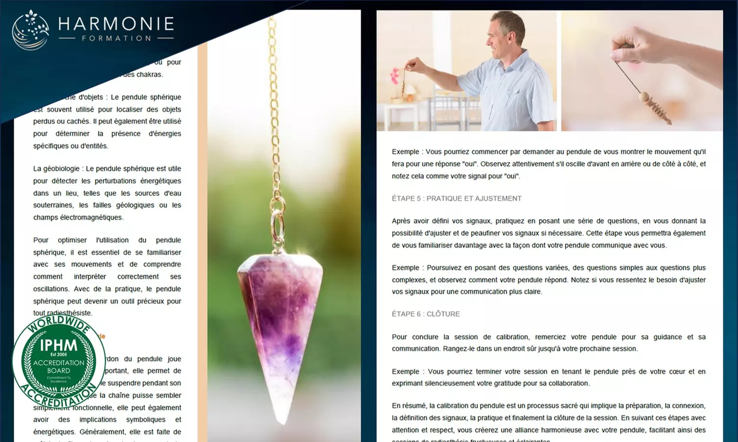 Formation en Radiesthésie à distance avec Harmonie Formation