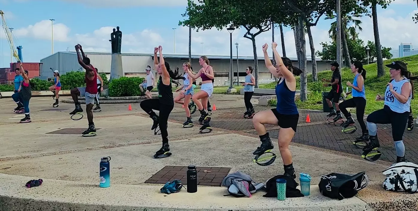 Jump into Fitness with Kangoo Jumps Class Outdoors
