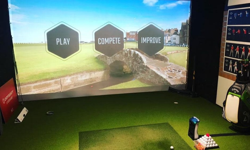 Image 1: Indoor golfing fun with the Foresight Quad