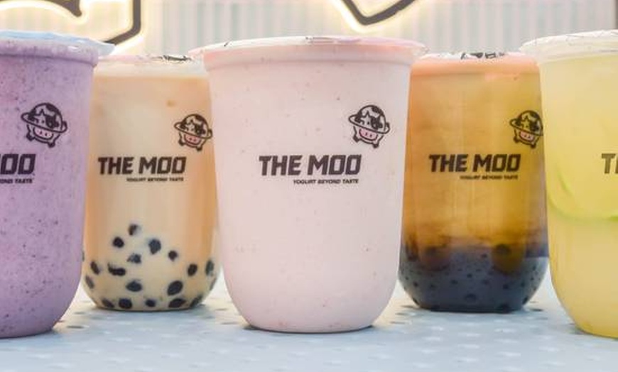 Image 1: One or Five Cups The Moo Milk Tea, Handcrafted Fruity Tea, and More