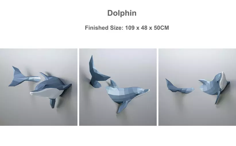 Creative 3D DIY Paper Folding Kit Home Wall Decor Ornaments