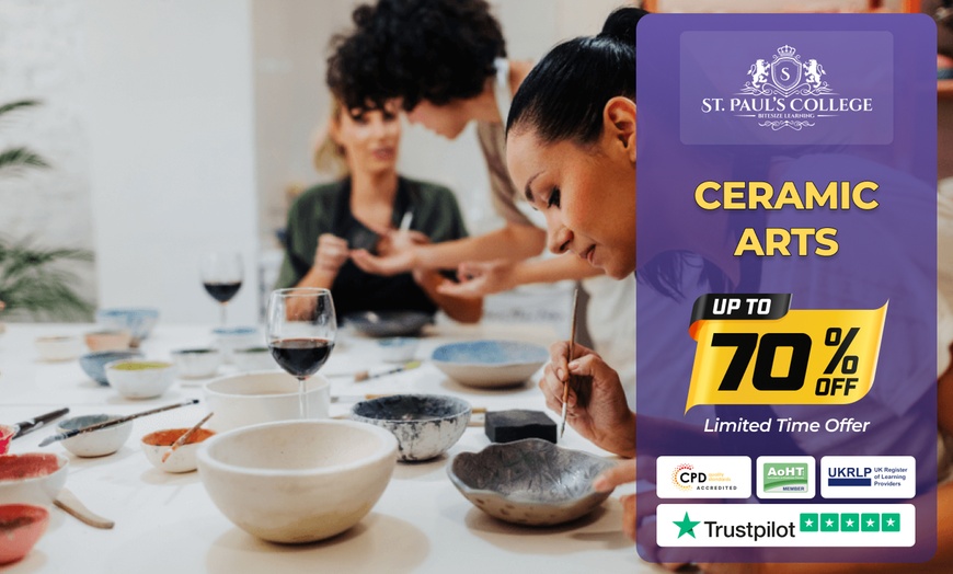 Image 1: Up to 83% Off on Pottery Painting Course at St Pauls College